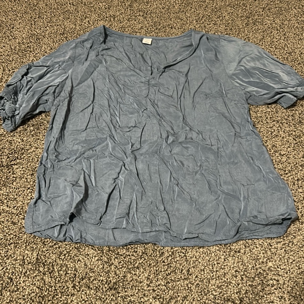 Blue dressy top